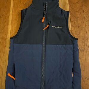 Vineyard Vines Navy Vest with Orange Trim